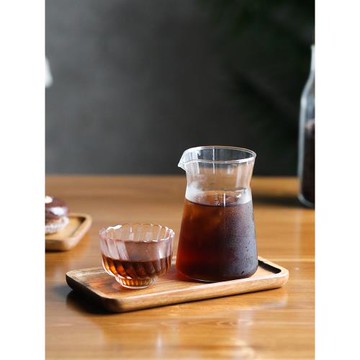 手沖玻璃分享壺耐熱玻璃咖啡壺帶導流嘴冰滴咖啡分享杯
