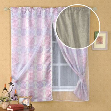 雲傢 和風雙層半腰遮光窗簾 多款可選