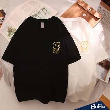 【HeHa】S小獅子短袖上衣 兩色