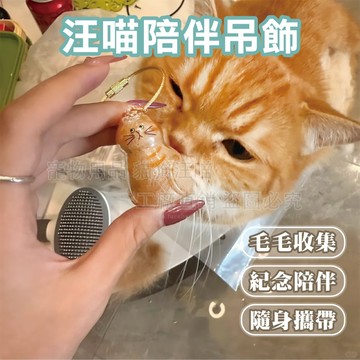 汪喵陪伴吊飾 貓毛收集 狗毛收集 毛孩透明吊飾 透明貓毛收納盒 透明狗毛收納盒 鑰匙圈 寵物毛收納  寵物玩具紀念物