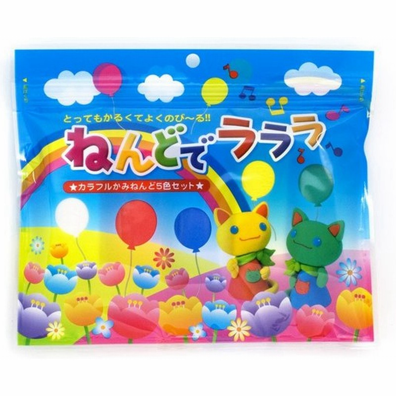 粘土 紙粘土 紙ねんどいろいろ ねんどでラララ カラフルかみねんど5色セット Cec 通販 Lineポイント最大0 5 Get Lineショッピング