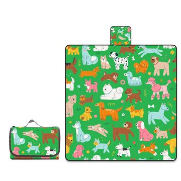 動物野餐墊防潮防水加厚定制戶外露營墊子便攜海邊野外露營折疊墊