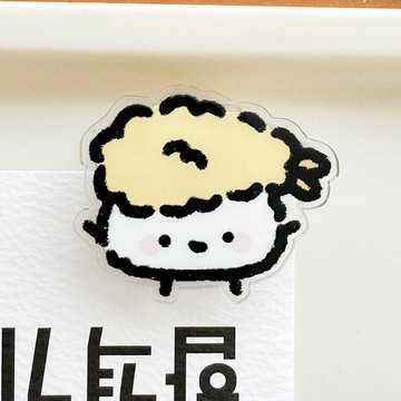 壓克力萬用夾【蝦壽司】小夾子 貓咪夾 黑貓夾子 文件夾 分類夾 收納夾 迷你夾 造型夾 蔬菜夾 飲料 大開口 雙面夾