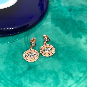 土耳其製925純銀 炸睫毛金牌耳環