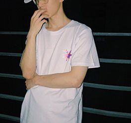 FINDSENSE H1夏季 新款 日本 復古 文藝 麻葉印花  時尚 寬鬆 潮牌 情侶短袖 半袖T恤 潮男女 上衣