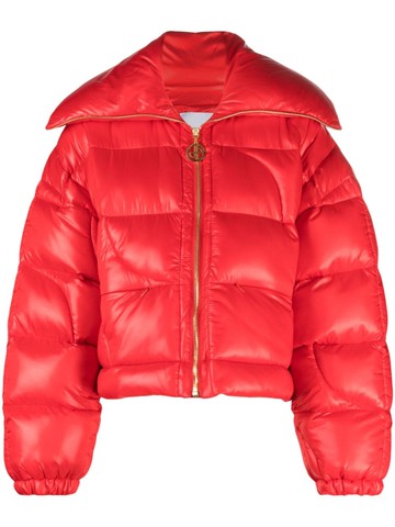 Patou - cropped puffer jacket - women - Polyamide/Polyester - 36 - Red