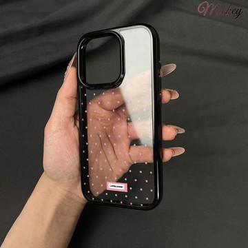 粉色波點適用蘋果17Promax手機殼iPhone16Plus小眾15/14pro耐磨13