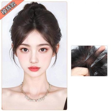 【米蘭精品】現貨+預購 假瀏海全真髮片透氣假髮片輕量免打理隱形增髮量假髮-八字瀏海無痕女假髮4款74lf15