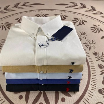 拉夫RL小馬標經典款襯衫POLO純棉長袖美式襯衫男刺繡戰馬情侶休閑鑫弘-衣錦男裝