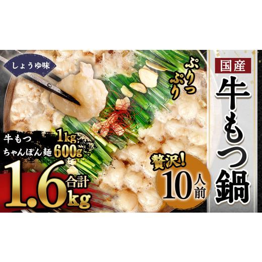 ふるさと納税 福岡県 遠賀町 国産黒毛和牛 もつ鍋 10人前 牛もつたっぷり 1kg 