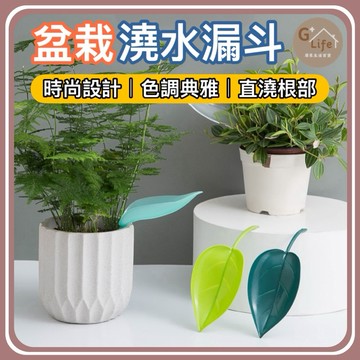 盆栽澆水漏斗 葉子造型 療癒美學 質感園藝 澆花器 澆水器 澆水工具 澆花 漏斗 盆栽 園藝工具 【G+ Life】