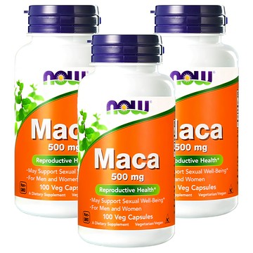 NOW Foods MACA瑪卡 500毫克 素食膠囊  100顆  60g  3罐