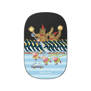 固架 MAX- MagSafe 兼容 黑 - 幾米 Jimmy Liao - 地下鐵-動物冰舞