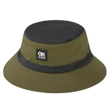 Outdoor Research 美國 Zendo Bucket Hat 超輕防曬抗UV防水透氣可調中盤帽子(UPF 50+.附帽繩)漁夫帽_287679-1980 綠/黑