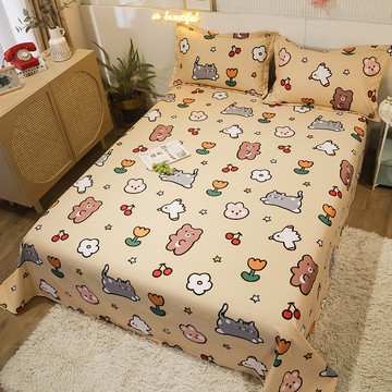 夏季床單單件被單床品一件套單人宿舍1.5米1.2雙人水洗棉夏天磨毛