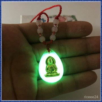 紫南宮過爐開光🙏🏻5月初一更新-夜光項鍊一對金美晶男女發光吊墜本命年觀音佛兒童小孩學生日禮物