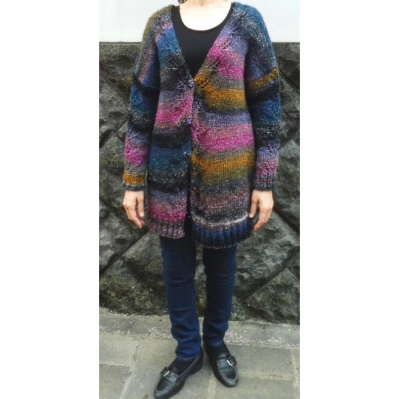 野呂栄作さんの毛糸使用、カーディガン、手編み、ハンドメイド