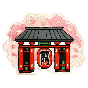 A-ONE 匯旺 地標造型刺繡  7.5 x 6 CM  台灣製  NO.219 日本 Q版 雷門  1個