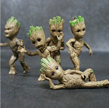 復仇者聯盟 5款小樹人  車載擺件 模型