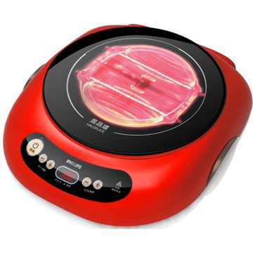 【Philips 飛利浦】 八段式不挑鍋萬用黑晶爐 活力紅 HD4989【APP滿額下單10%點數(單一帳號最高5000點)】1/31止