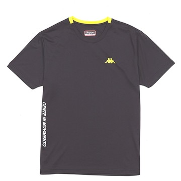 KAPPA義大利 精典時尚型男吸溼排汗圓領衫黑 304TY80908