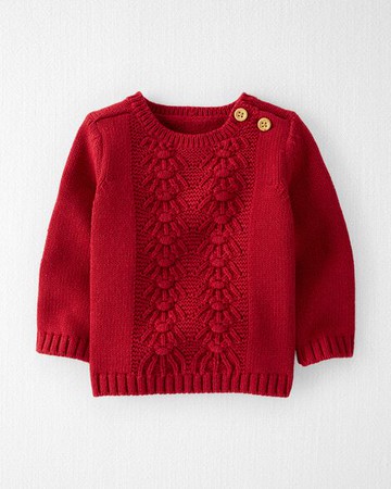 Baby Organic Cotton Cable Knit Sweater
