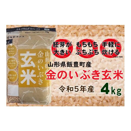 ふるさと納税 山形県 飯豊町 山形県飯豊町産　金のいぶき　玄米4kg（令和5年産）