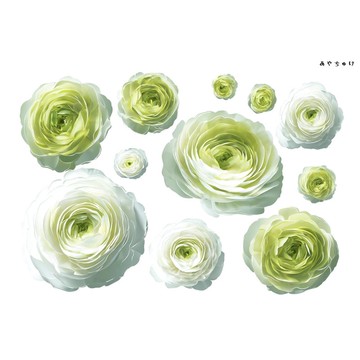 【10月新品4】20-22-0164 裁切紙・拼貼素材 陸蓮花