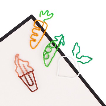 蔬果造型迴紋針 文件夾書籤 整理夾 曲別針紙夾 創意辦公文書用具 客製化禮品專家4507