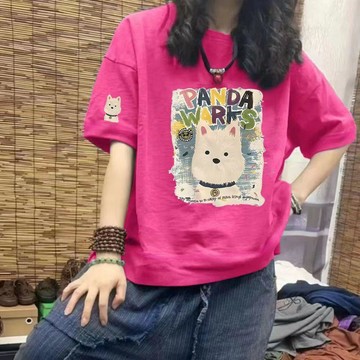 台灣出貨 可愛風短袖 特大碼女裝 300斤胖mm短袖 t恤女 遮肉短袖 t恤夏天 夏天上衣 寬鬆顯瘦上衣 女生潮流短袖