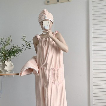 可穿浴巾🎁 吸水速乾浴巾衣裙 吊帶浴巾裙 連帽斗篷浴巾 綁帶浴袍 沙灘游泳 泡湯溫泉 居家沐浴 生日禮物新款浴巾可穿浴