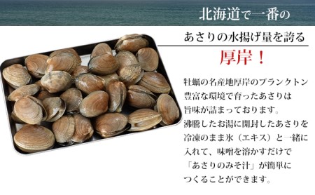 あさり 簡単 お手軽 北海道 厚岸産 ボイル 冷凍 あさり 250g ×5パック (合計約1,250g)