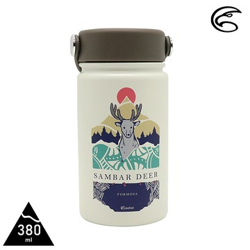 ADISI 不鏽鋼保溫瓶 AS21048 (380ml) / 米白-梅花鹿