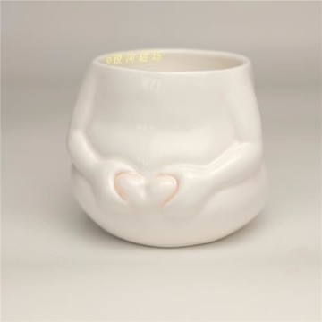 【銀河磁場】捏肚肚系列 愛心肚肚幸福肥暴富杯 手握杯