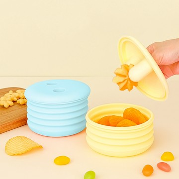 [手指不油膩] 餅乾盒 分裝盒 矽膠保鮮盒 零食分裝盒 零食盒 零食杯