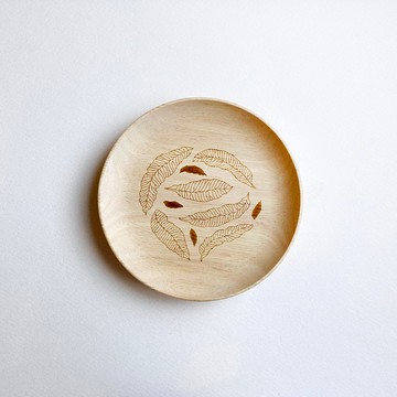 蕨盛木盤-小款-臺灣原始觀音座蓮|盤 餐具 木 送禮 中秋 情人節