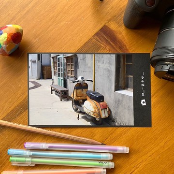 手工限量攝影明信片-偉士牌老車3/台灣小物攝影