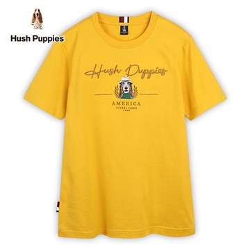 Hush Puppies T恤 男裝精緻刺繡毛衣狗圖騰T恤