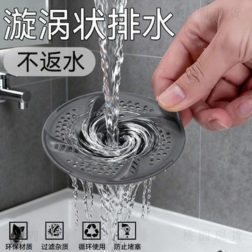 💥在臺24H💥隔日達623💥日式漩渦地漏浴室下水道蓋頭髮收集器衛生間旋轉防蟲防堵過濾網