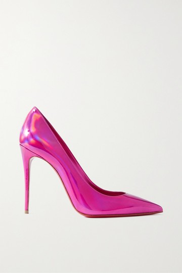 Christian Louboutin - Kate 100 Iridescent Leather Pumps - Fuchsia - IT40