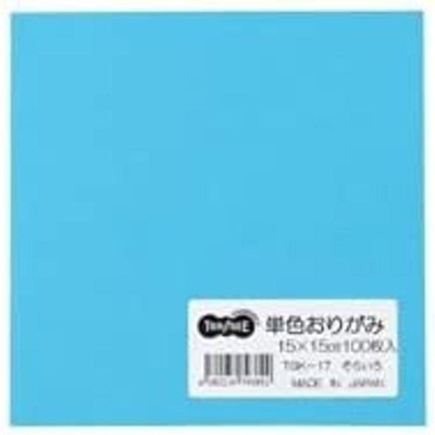 まとめ） TANOSEE 単色おりがみ そら 1パック（100枚） 〔×20セット