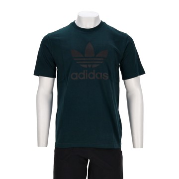 Adidas Trefoil T-Shirt 男款 綠色 三葉草 Logo 印花 棉質 休閒 短袖 JY1429
