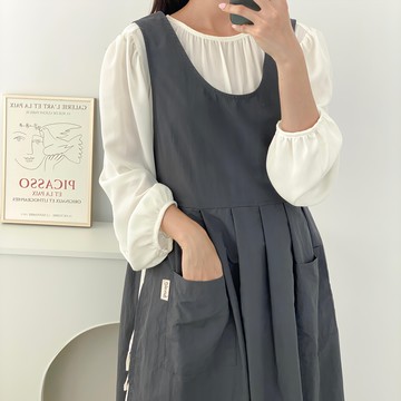 HSD 防水長今連身圍裙  炭灰色  1個