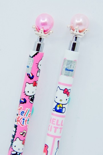 HelloKitty珍珠皇冠自動鉛筆，多色筆/自動鉛筆/中性筆/原子筆/鋼珠筆/自動筆/彩虹筆/色筆/鉛筆，X射線【C948562】