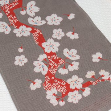 今治著色拔染毛巾-舞櫻(櫻之舞)/紫陽花