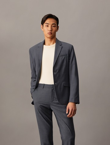 Calvin Klein 精緻羊毛修身西裝外套