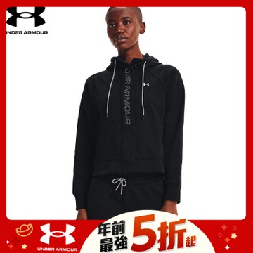 【UNDER ARMOUR】UA 女 Rival Fleece 刷毛保暖外套_1365845-001-優惠商品