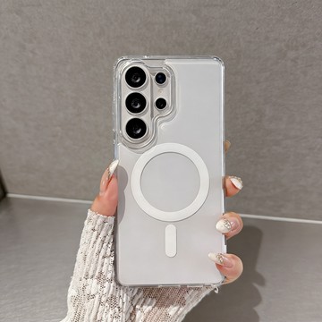 冰晶亞克力磁吸手機殼 防摔保護殼 適用於 三星Galaxy A57 A37 A56 A27 S26 S25 Ultra