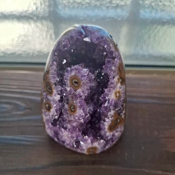 迷你水晶洞 -深紫多財眼異形水晶