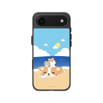 iPhone Air Clear (相機按鈕) 酷墨灰 - 柴語錄 Shiba Says - 沙灘上的龐然大物